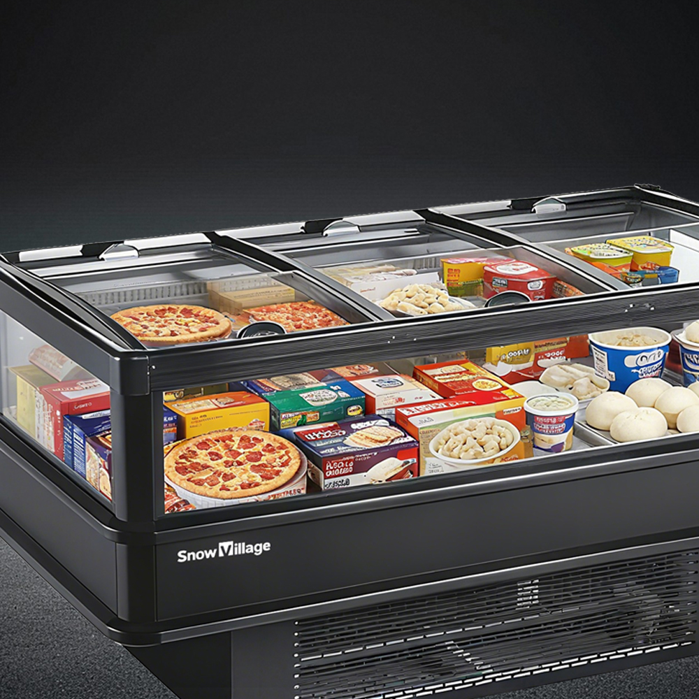 Air-cooled glass door island cabinet (4)