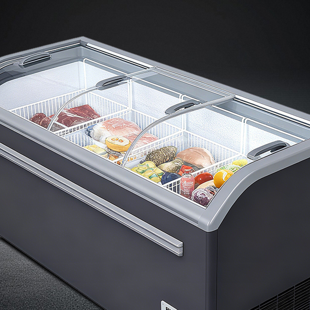 Arc-shaped curved bottom island cabinet (5)