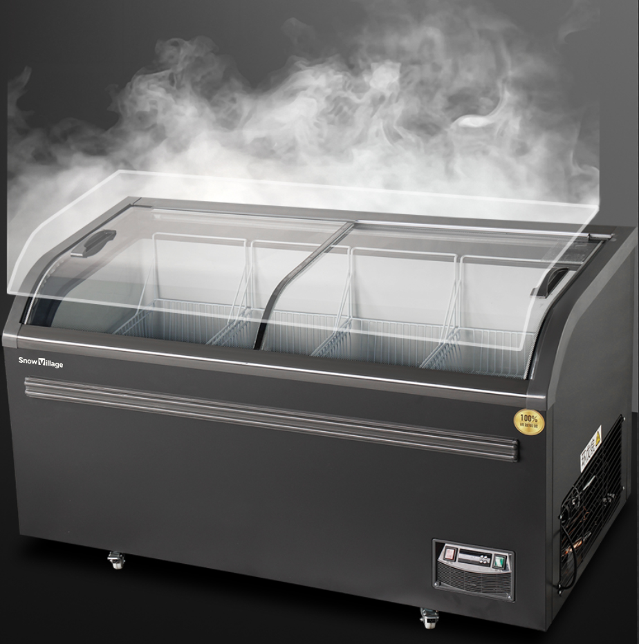 Arc-shaped curved bottom island cabinet (5)