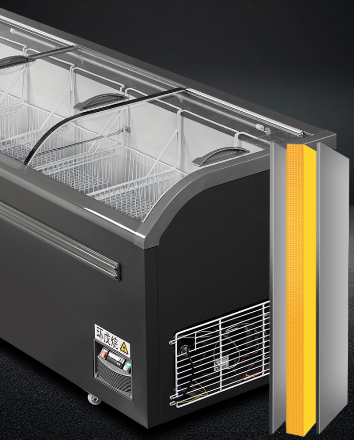 Arc-shaped curved bottom island cabinet (6)