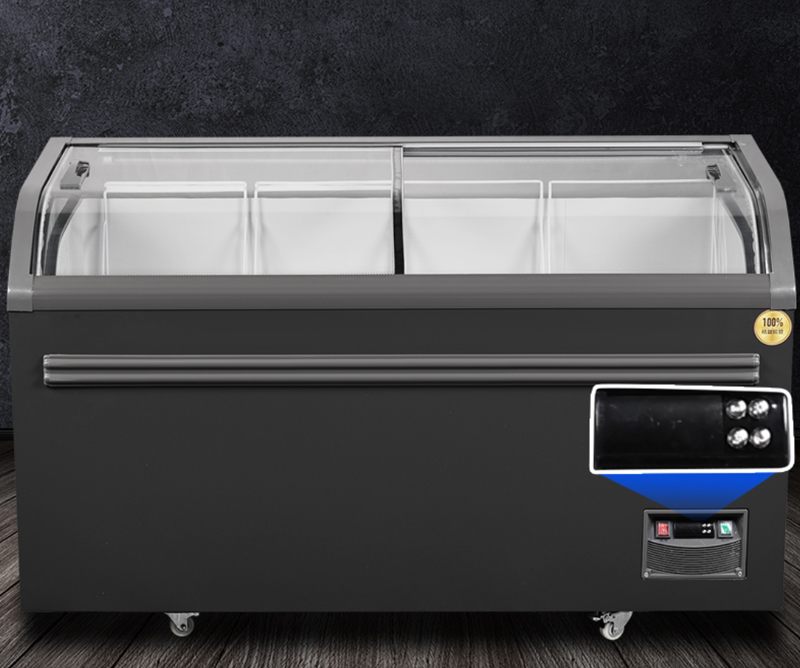 Arc-shaped curved bottom island cabinet (7)