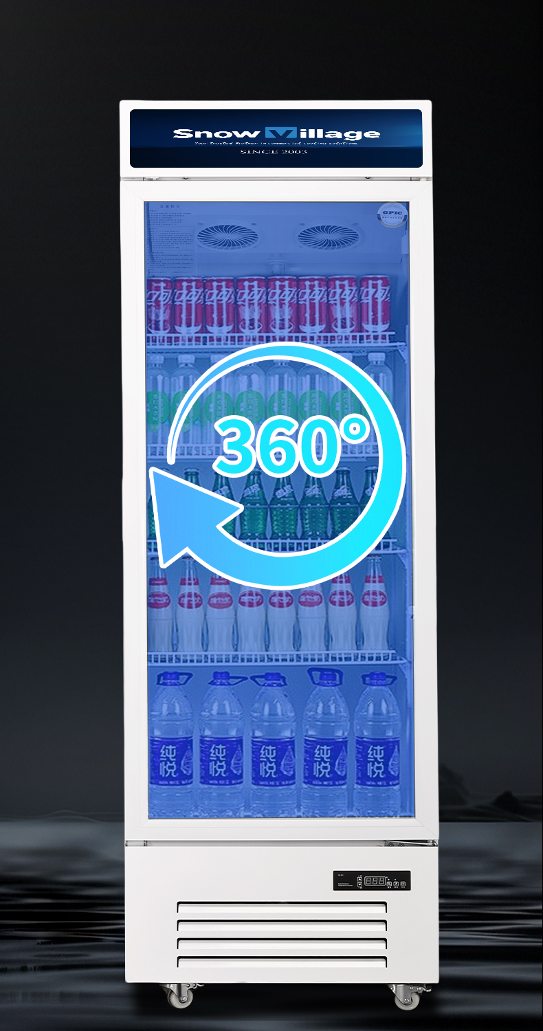 Direct cooling system with assisted air circulation for more uniform cabinet temperature
