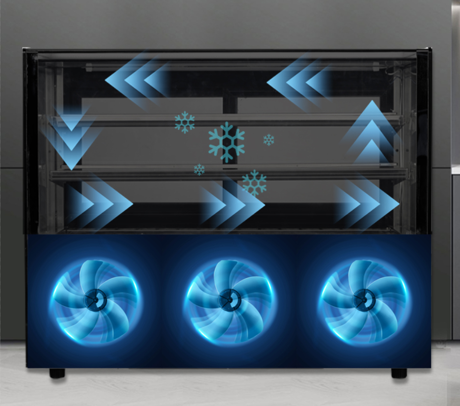 The countertop cake cabinet has a right Angle (5)