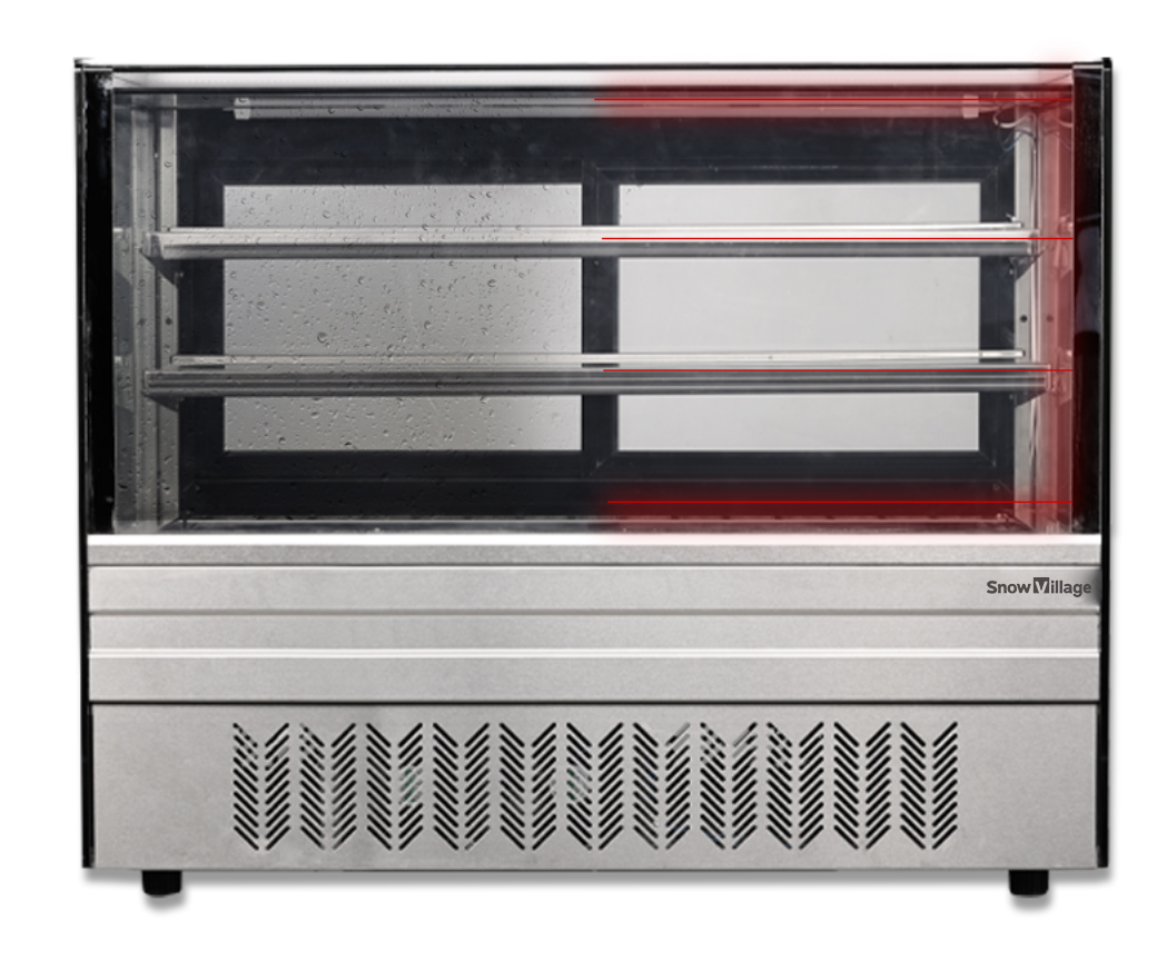 The countertop cake cabinet has a right Angle (6)