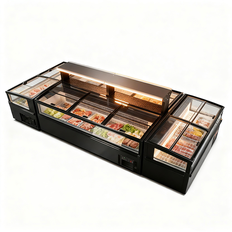 Distillation type combined island cabinet (Frost-free, copper tube evaporator)