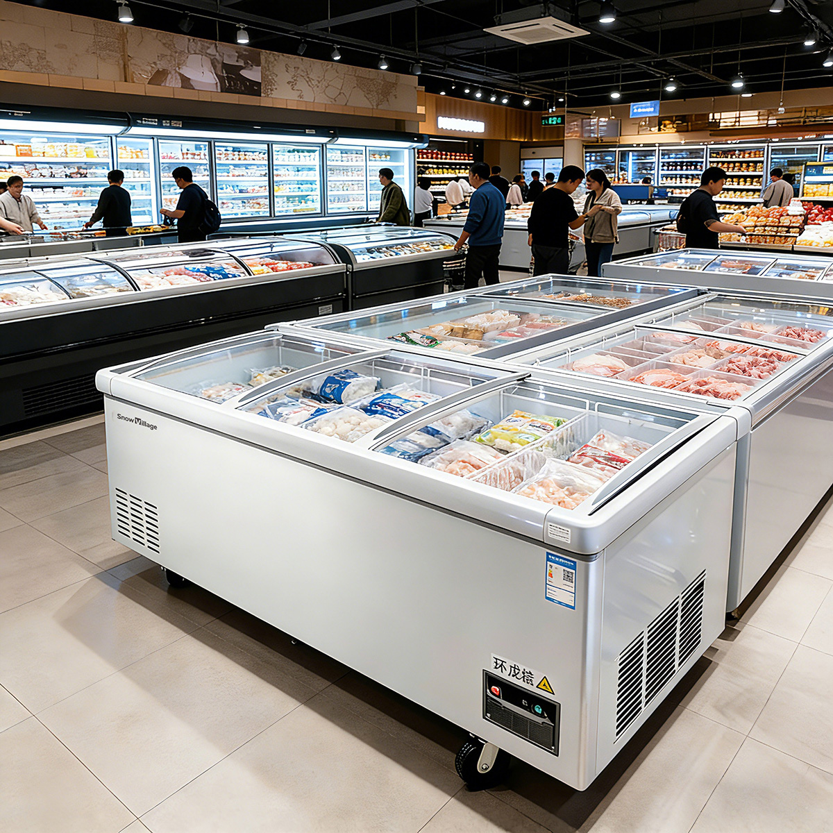 European-style deep-bottom wide-body island cabinet